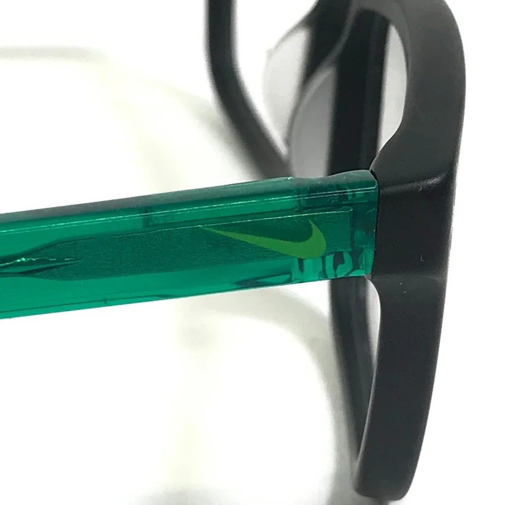 Nike Kids Eyeglasses Frames 5536 001 Black Clear Green Rectangular 46-15-125